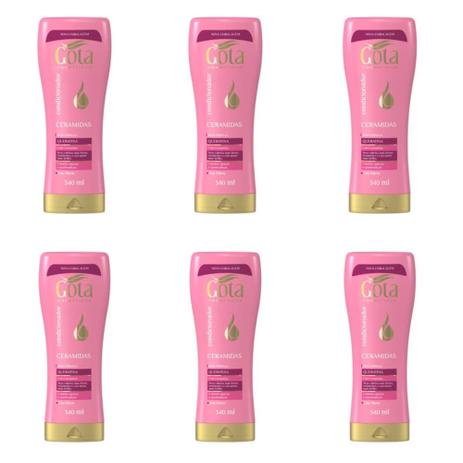 Gota Dourada Ceramidas Condicionador 340ml (Kit C/06) Menor preço em Gota Dourada Ceramidas Condicionador 340ml (Kit C/06)