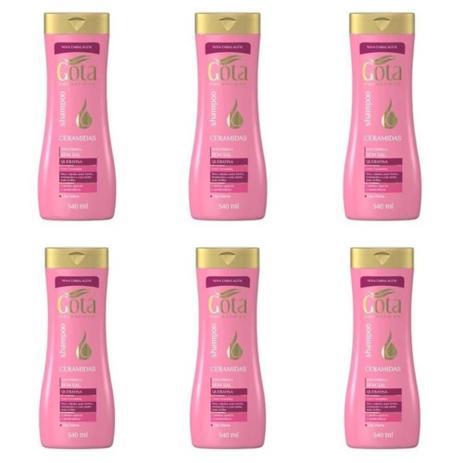 Gota Dourada Ceramidas Shampoo 340ml (Kit C/06) Menor preço em Gota Dourada Ceramidas Shampoo 340ml (Kit C/06)