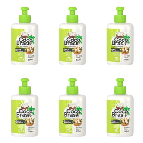 Gota Dourada Coco Brasil Creme P/ Pentear Mandioca 300ml (Kit C/06) Menor preço em Gota Dourada Coco Brasil Creme P/ Pentear Mandioca 300ml (Kit C/06)