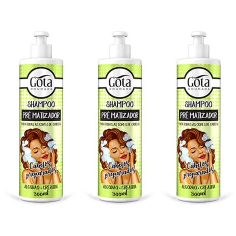 Gota Dourada Pré Matizador Shampoo 300ml (Kit C/03) é boa?