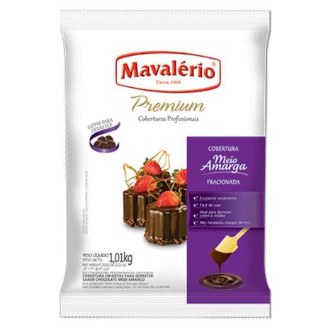 Gotas Chocolate Fracionado Meio Amargo 1,01kg - Mavalério - Mavalerio Menor preço em Gotas Chocolate Fracionado Meio Amargo 1,01kg - Mavalério - Mavalerio