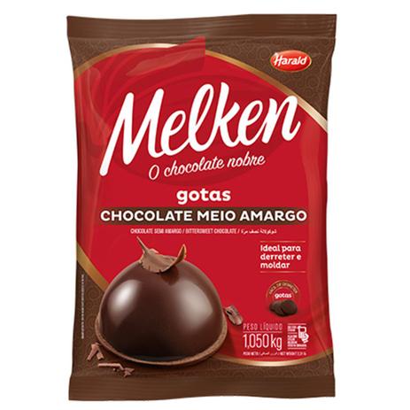 Gotas Chocolate Melken Meio Amargo 1,050kg - Harald Menor preço em Gotas Chocolate Melken Meio Amargo 1,050kg - Harald