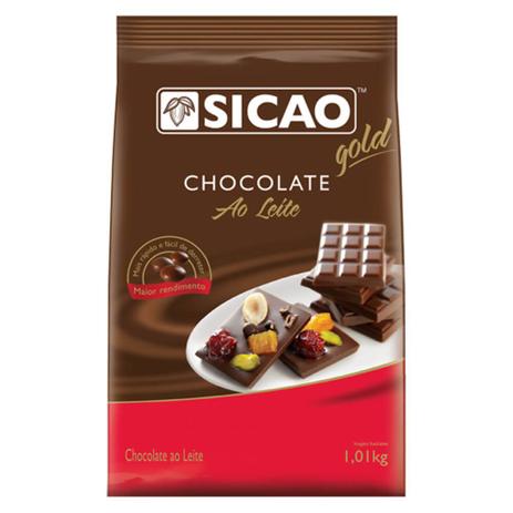 Gotas de Chocolate Ao Leite Gold 1|01kg - Sicao -