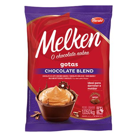 Gotas de Chocolate Melken Blend 1,05kg - Harald Menor preço em Gotas de Chocolate Melken Blend 1,05kg - Harald