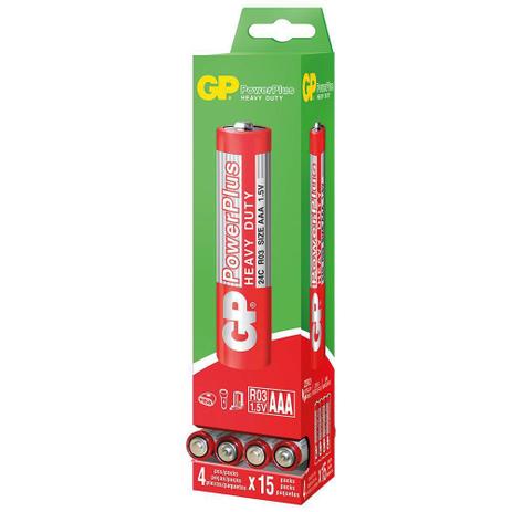 GP Pilha Powerplus AAA Tubo C/ 15 PACK com 4 - Gp batteries Menor preço em GP Pilha Powerplus AAA Tubo C/ 15 PACK com 4 - Gp batteries