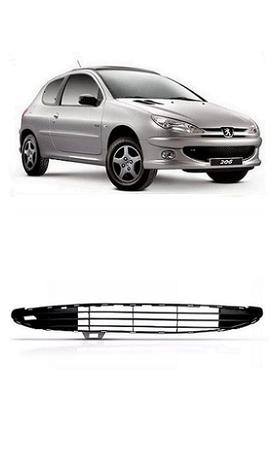 Grade Central Parachoque Dianteiro Peugeot 206 1999 2000 2001 2002 2003 Menor preço em Grade Central Parachoque Dianteiro Peugeot 206 1999 2000 2001 2002 2003