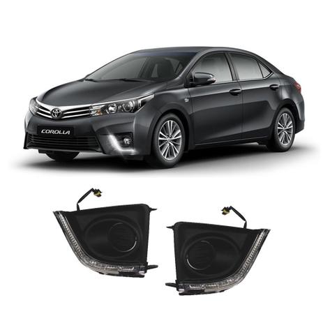 Grade de farol auxiliar toyota corolla 2015/... com led suns - Suns farois Menor preço em Grade de farol auxiliar toyota corolla 2015/... com led suns - Suns farois