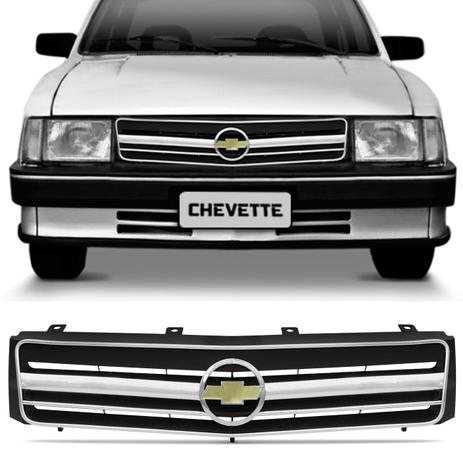 Menor preço em Grade Dianteira Chevette 83 a 93 Preta Frisos Contorno Cromado Completa - Prime