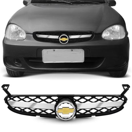Grade Dianteira Corsa Hatch Classic 99 a 10 Preta Emblema sem Tela - Kj Menor preço em Grade Dianteira Corsa Hatch Classic 99 a 10 Preta Emblema sem Tela - Kj