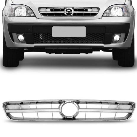 Grade Dianteira Corsa Hatch Sedan 2003 a 2012 Montana 2003 a 2010 Cromada Espaço Para Emblema - Autech Menor preço em Grade Dianteira Corsa Hatch Sedan 2003 a 2012 Montana 2003 a 2010 Cromada Espaço Para Emblema - Autech