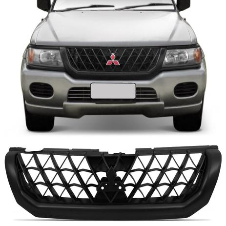 Grade Dianteira Pajero Sport 2000 2001 2002 2003 Preta Espaço Emblema - Prime Menor preço em Grade Dianteira Pajero Sport 2000 2001 2002 2003 Preta Espaço Emblema - Prime