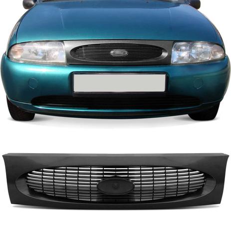 Grade Dianteira Radiador Fiesta 1996 1997 1998 1999 Preta Espaço Emblema - Blawer Menor preço em Grade Dianteira Radiador Fiesta 1996 1997 1998 1999 Preta Espaço Emblema - Blawer