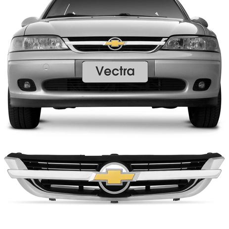 Grade Dianteira Vectra 97 a 05 Tuning Filete Cromado Novo Emblema - Kit prime Menor preço em Grade Dianteira Vectra 97 a 05 Tuning Filete Cromado Novo Emblema - Kit prime