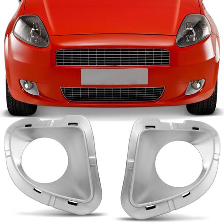 Grade Moldura Farol de Milha Fiat Punto 2007 2008 2009 2010 2011 2012 Prata com Furo - Blawer Menor preço em Grade Moldura Farol de Milha Fiat Punto 2007 2008 2009 2010 2011 2012 Prata com Furo - Blawer