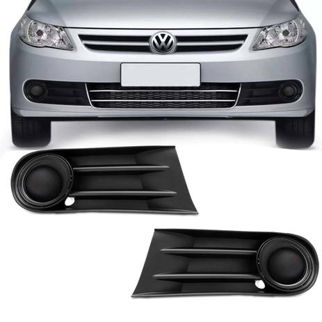 Grade Moldura Farol de Milha Gol Voyage G5 09 a 12 Saveiro G5 10 a 13 Preto com Aro Preto sem Furo - Grampola Menor preço em Grade Moldura Farol de Milha Gol Voyage G5 09 a 12 Saveiro G5 10 a 13 Preto com Aro Preto sem Furo - Grampola