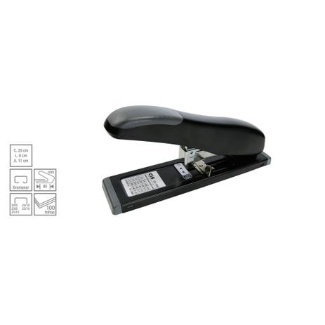 Grampeador Profissional P/100 Folhas Preto Cis Menor preço em Grampeador Profissional P/100 Folhas Preto Cis