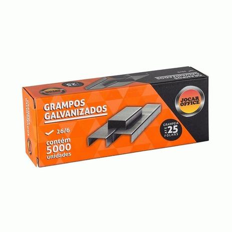 Grampo Galvanizado 26/6 Jocar CX C/5000 UN Menor preço em Grampo Galvanizado 26/6 Jocar CX C/5000 UN
