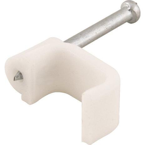 Grampo para fios 8mm² branco chato com 100 peças - Vonder Menor preço em Grampo para fios 8mm² branco chato com 100 peças - Vonder