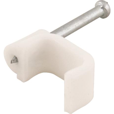 Grampo plástico chato para fios 6 mm - Vonder Menor preço em Grampo plástico chato para fios 6 mm - Vonder