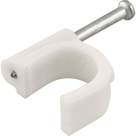 Grampo plástico redondo para fios 6 mm - Vonder Menor preço em Grampo plástico redondo para fios 6 mm - Vonder