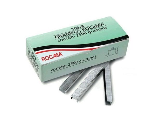 Grampo Rocama 106/8 Manual Aço 2500 Unidades Menor preço em Grampo Rocama 106/8 Manual Aço 2500 Unidades