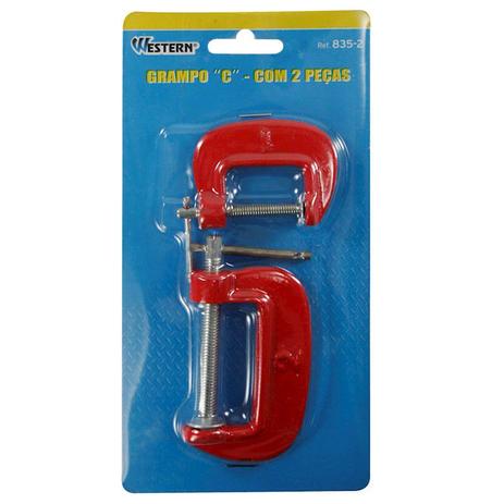 Grampo sargento TIPO ”C” com 2 peças - WESTERN Menor preço em Grampo sargento TIPO ”C” com 2 peças - WESTERN