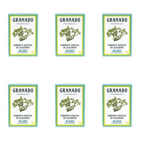Granado Algas Sabonete Vegetal C/ Glicerina 90g (Kit C/06) Menor preço em Granado Algas Sabonete Vegetal C/ Glicerina 90g (Kit C/06)
