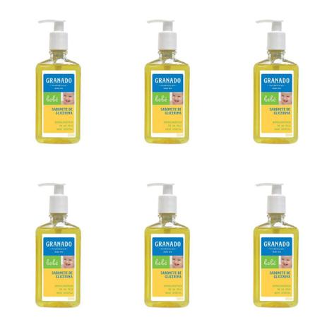 Granado Bebê Glicerina Sabonete Líquido 250ml (Kit C/06) Menor preço em Granado Bebê Glicerina Sabonete Líquido 250ml (Kit C/06)