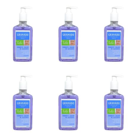 Granado Bebê Lavanda Sabonete Líquido 250ml (Kit C/06) Menor preço em Granado Bebê Lavanda Sabonete Líquido 250ml (Kit C/06)