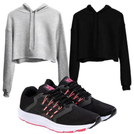tenis liso preto feminino