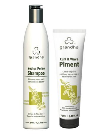 Grandha Vector Force Curl Wave Shampoo 300ml E Piment 150g - Grandha profissional Menor preço em Grandha Vector Force Curl Wave Shampoo 300ml E Piment 150g - Grandha profissional