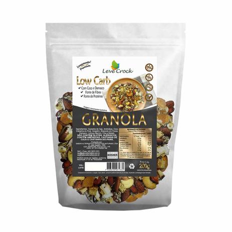 Granola Low Carb Coco e Damasco - Leve Crock - 200g Menor preço em Granola Low Carb Coco e Damasco - Leve Crock - 200g