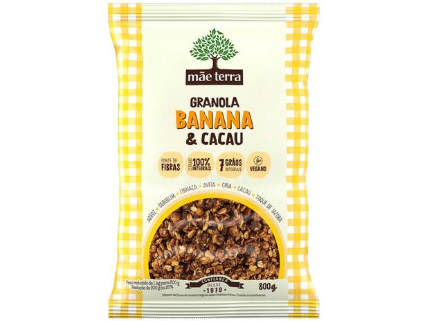 Granola Mãe Terra Integral Banana & Cacau 800g Menor preço em Granola Mãe Terra Integral Banana & Cacau 800g