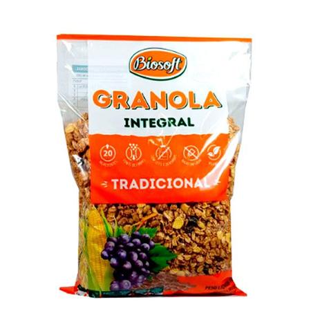 Granola Tradicional Integral Biosoft (1Kg) Menor preço em Granola Tradicional Integral Biosoft (1Kg)