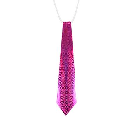Gravata Metalizada Holográfica Rosa Pink 12 unidades - Festabox Menor preço em Gravata Metalizada Holográfica Rosa Pink 12 unidades - Festabox