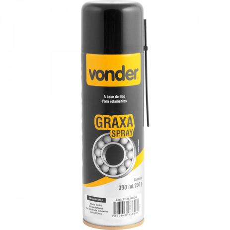 Graxa em Spray Branca Base de Lítio 200g Vonder Menor preço em Graxa em Spray Branca Base de Lítio 200g Vonder