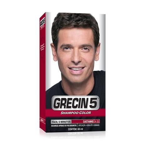 Grecin 5 Shampoo Color Castanho (H-35) 60ml Menor preço em Grecin 5 Shampoo Color Castanho (H-35) 60ml