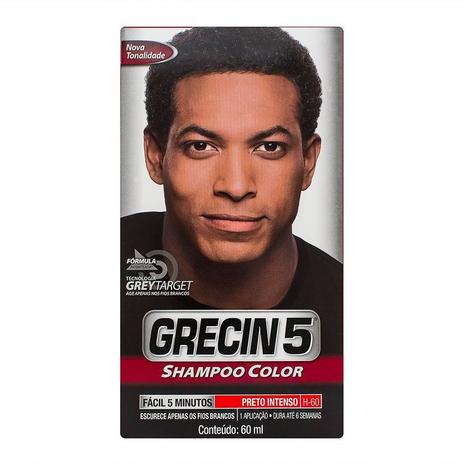 Grecin 5 Shampoo Color H-60 Preto Intenso Menor preço em Grecin 5 Shampoo Color H-60 Preto Intenso