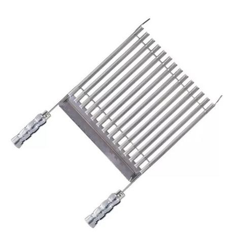 Grelha de Inox Argentina, grelhar de 45x40cm Cabo Revestido - Metal adm é boa?