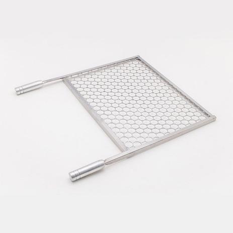 Grelha de inox tela moeda para churrasqueira pré-moldada 65x42 - Arteinoxx Menor preço em Grelha de inox tela moeda para churrasqueira pré-moldada 65x42 - Arteinoxx