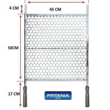 Grelha P/churrasco Churrasqueira Em Aço Inox 45x50cm C 0167 - Fritalar Menor preço em Grelha P/churrasco Churrasqueira Em Aço Inox 45x50cm C 0167 - Fritalar