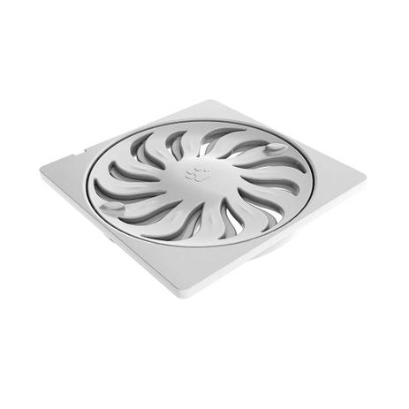 Grelha quadrada 150mm abre/fecha branca Tigre Menor preço em Grelha quadrada 150mm abre/fecha branca Tigre