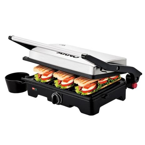 Grill Arno Dual Gnox, 1100W, Capacidade 4 Hamburgueres, Inox - 110V Menor preço em Grill Arno Dual Gnox, 1100W, Capacidade 4 Hamburgueres, Inox - 110V