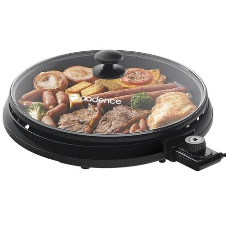 Grill Grelha Fácil Plus Tampa de Vidro Chapa 35Cm 127V Cadence Menor preço em Grill Grelha Fácil Plus Tampa de Vidro Chapa 35Cm 127V Cadence
