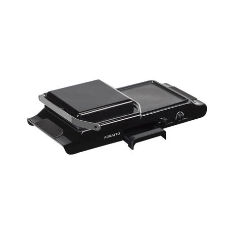 Grill Sanduicheira Elétrico Agratto Mr Cheff Duo 1250W GDG-01 Preto - VENTISOL Menor preço em Grill Sanduicheira Elétrico Agratto Mr Cheff Duo 1250W GDG-01 Preto - VENTISOL