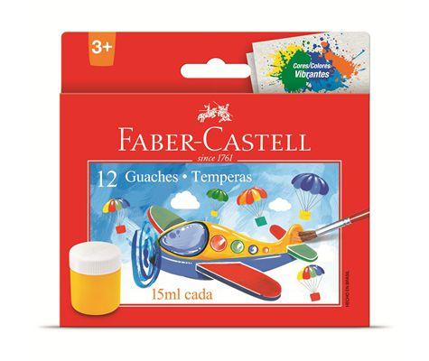 Guache Faber Castell Escolar 012 Cores 16.1112L Menor preço em Guache Faber Castell Escolar 012 Cores 16.1112L