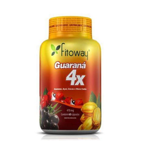 Guarana 4x (guaraná + Açaí + Cacau + Mana Cubiu) 12 Unid. 60 Caps - Fitoway Menor preço em Guarana 4x (guaraná + Açaí + Cacau + Mana Cubiu) 12 Unid. 60 Caps - Fitoway
