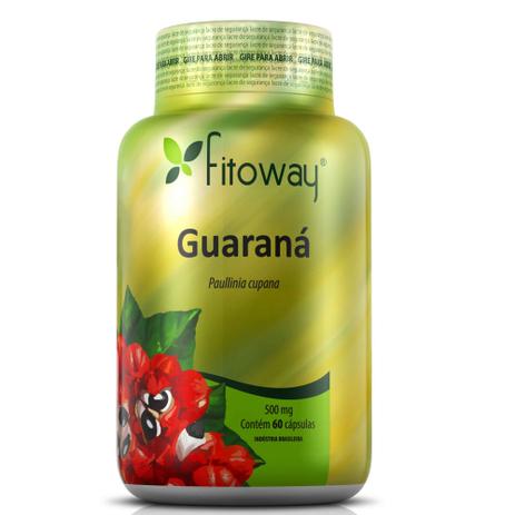 Guaraná 500mg 60 Cápsulas Fitoway Menor preço em Guaraná 500mg 60 Cápsulas Fitoway
