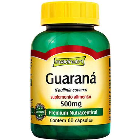 Guaraná 500mg - 60 Cápsulas - Maxinutri Menor preço em Guaraná 500mg - 60 Cápsulas - Maxinutri