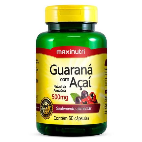 Guaraná com Açaí - 60 cápsulas - Maxinutri Menor preço em Guaraná com Açaí - 60 cápsulas - Maxinutri